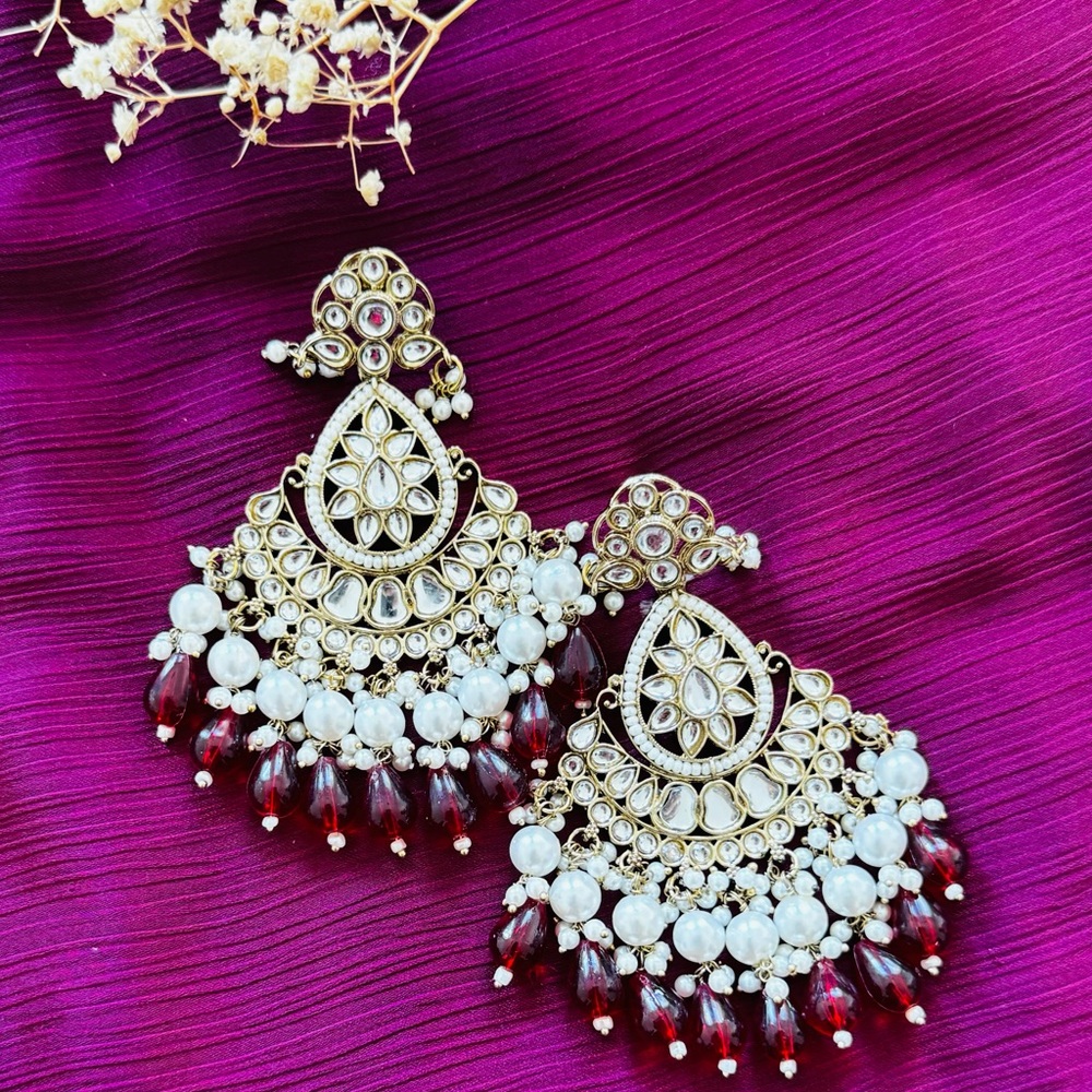 **EID SALE ACCEPTING ALL REASONABLE OFFERS ❗️Indian kundan Earrings - Picture 4 of 11